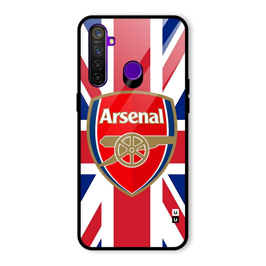 Arsenal Flag Glass Back Case for Realme 5 Pro