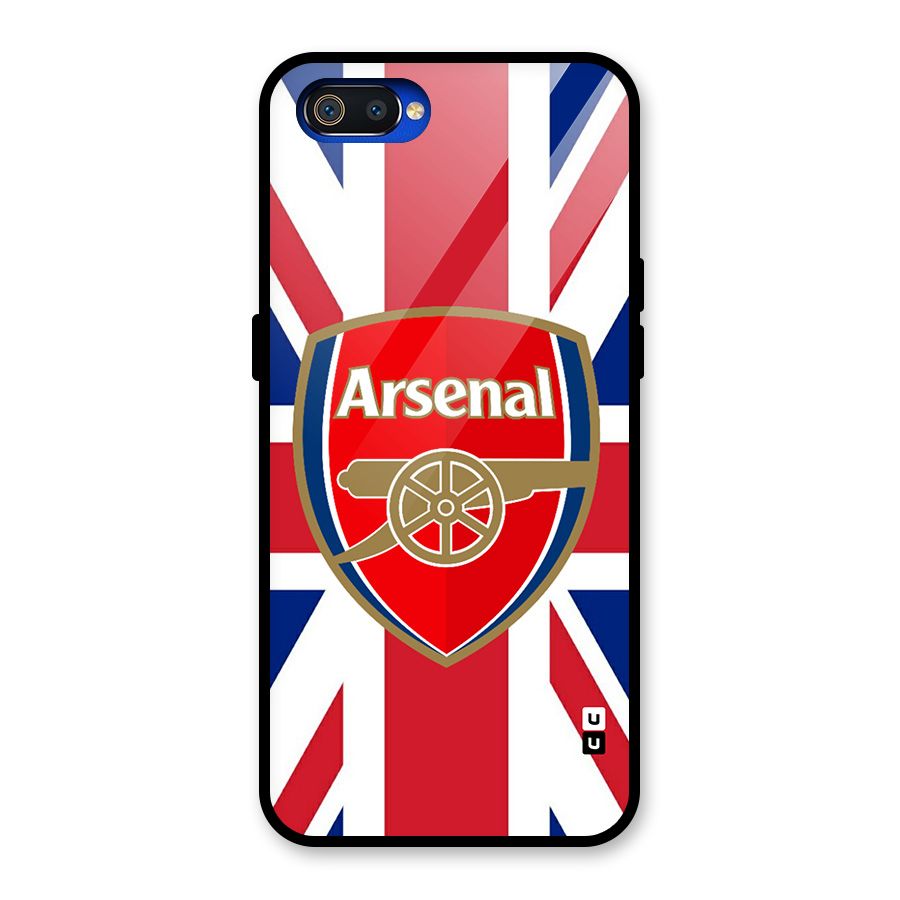 Arsenal Flag Glass Back Case for Realme C2