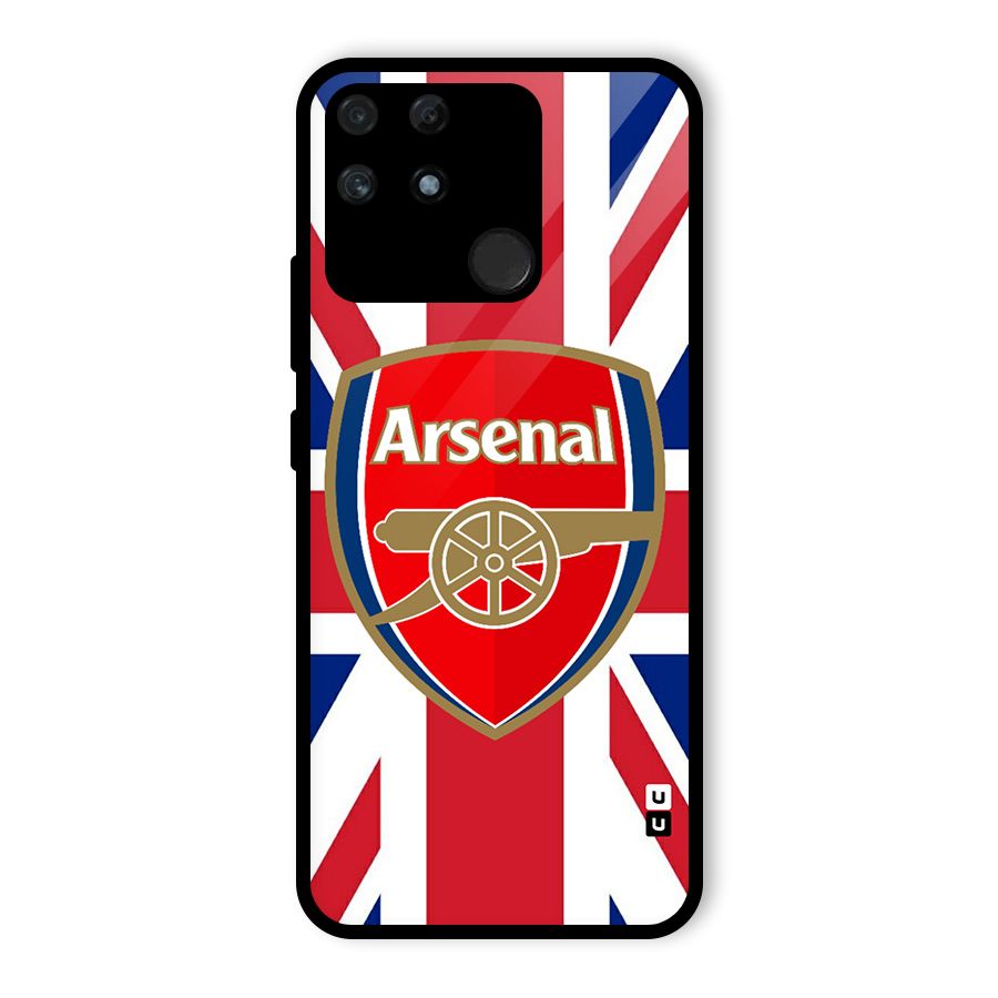 Arsenal Flag Glass Back Case for Realme Narzo 50A