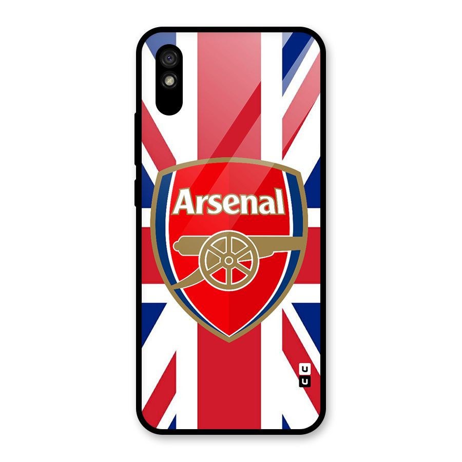 Arsenal Flag Glass Back Case for Redmi 9A