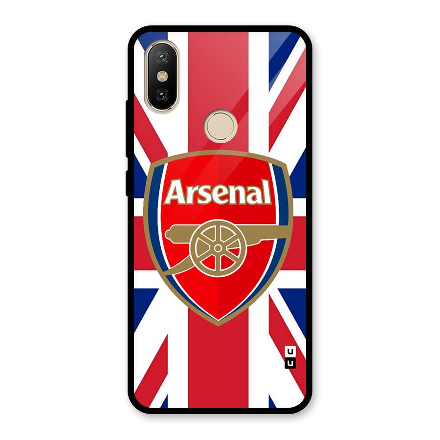 Arsenal Flag Glass Back Case for Redmi A2