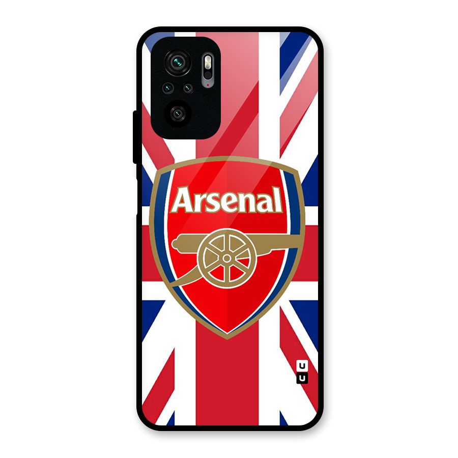Arsenal Flag Glass Back Case for Redmi Note 10S