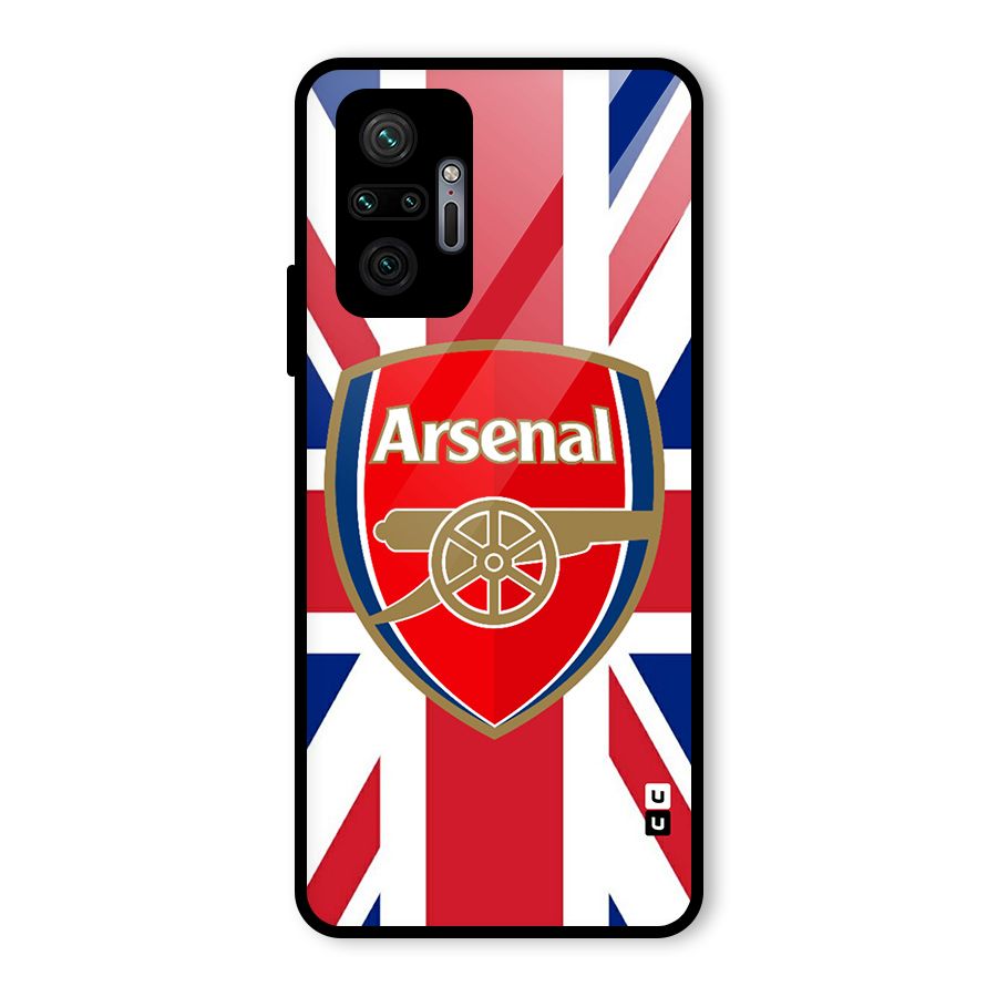 Arsenal Flag Glass Back Case for Redmi Note 10 Pro Max
