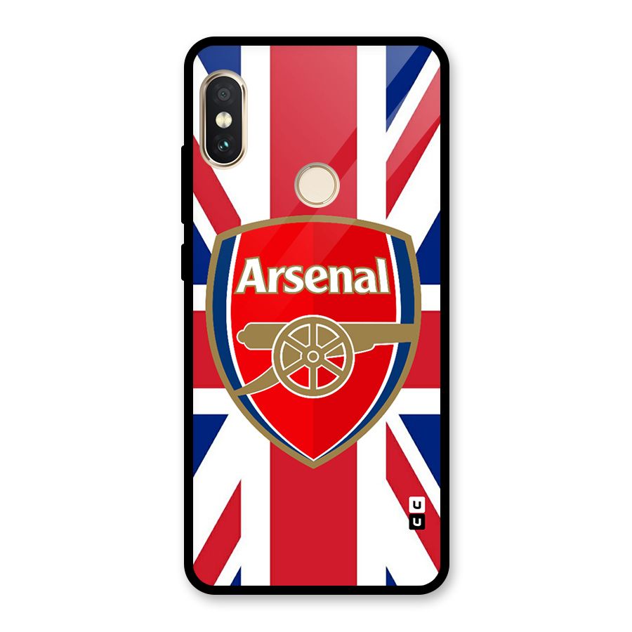Arsenal Flag Glass Back Case for Redmi Note 5 Pro