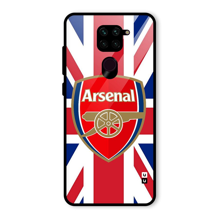 Arsenal Flag Glass Back Case for Redmi Note 9