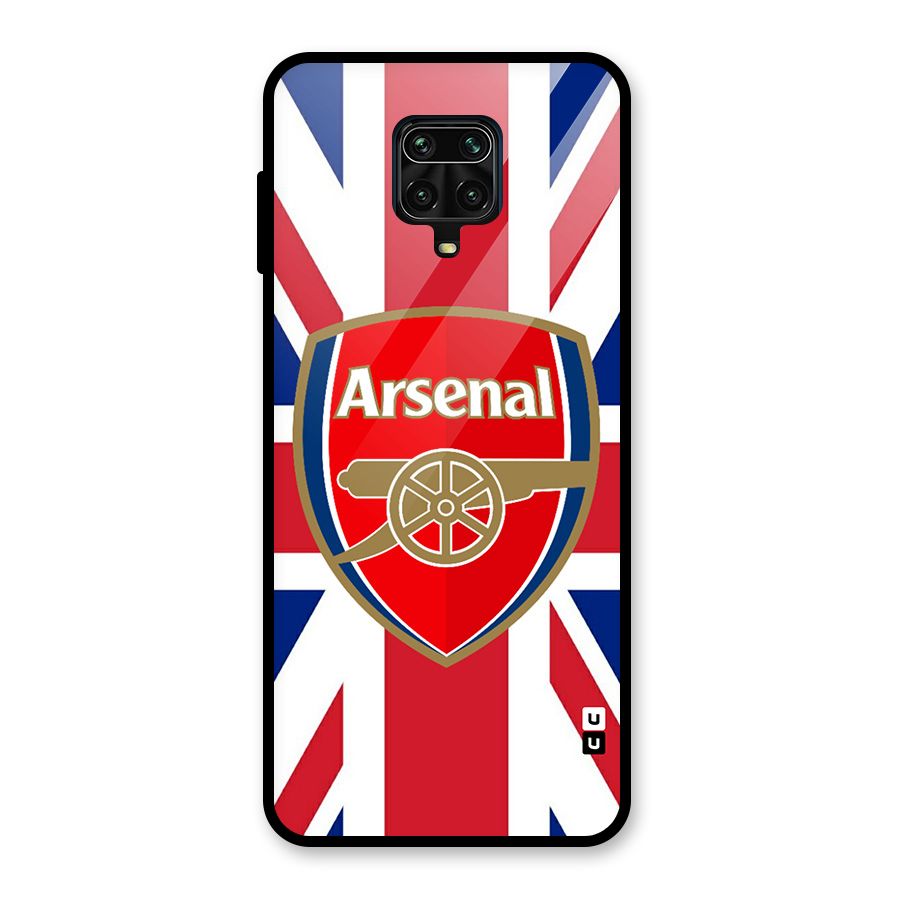 Arsenal Flag Glass Back Case for Redmi Note 9 Pro