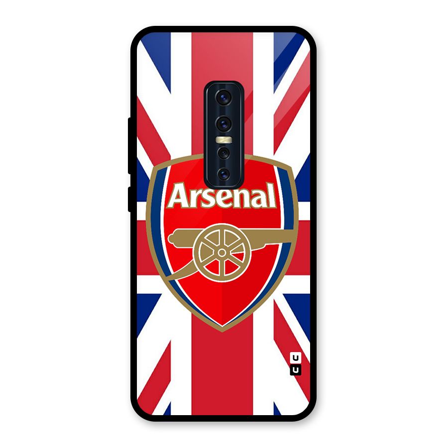 Arsenal Flag Glass Back Case for Vivo V17 Pro