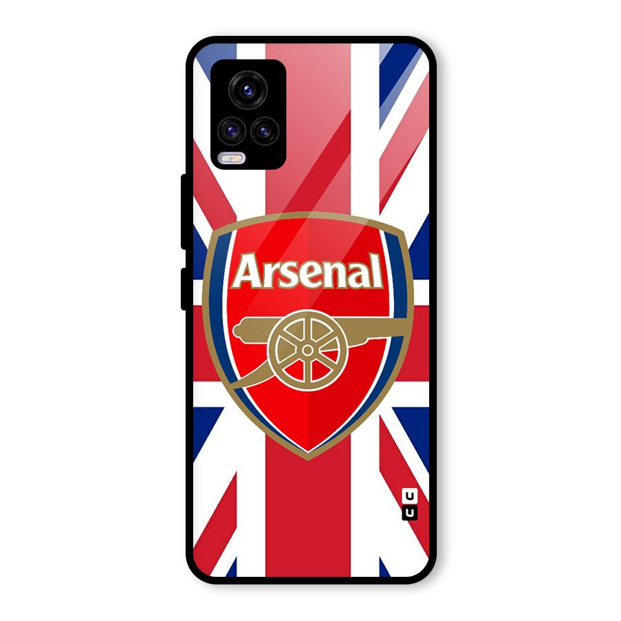 Arsenal Flag Glass Back Case for Vivo V20 2021