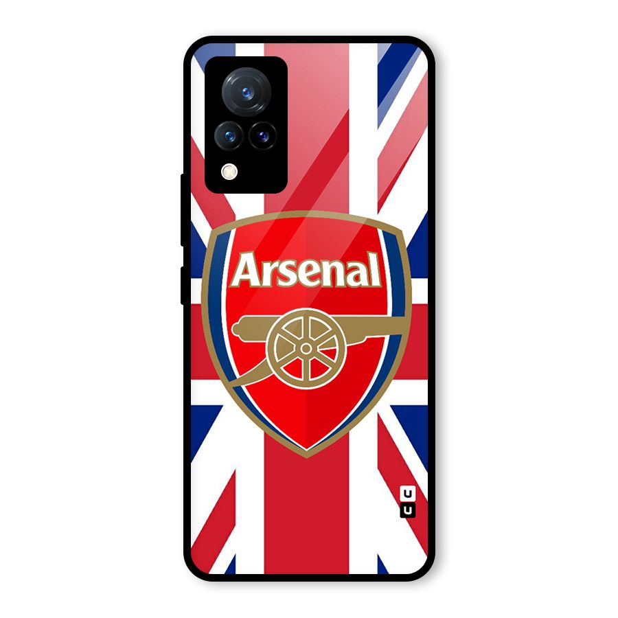 Arsenal Flag Glass Back Case for Vivo V21 5G