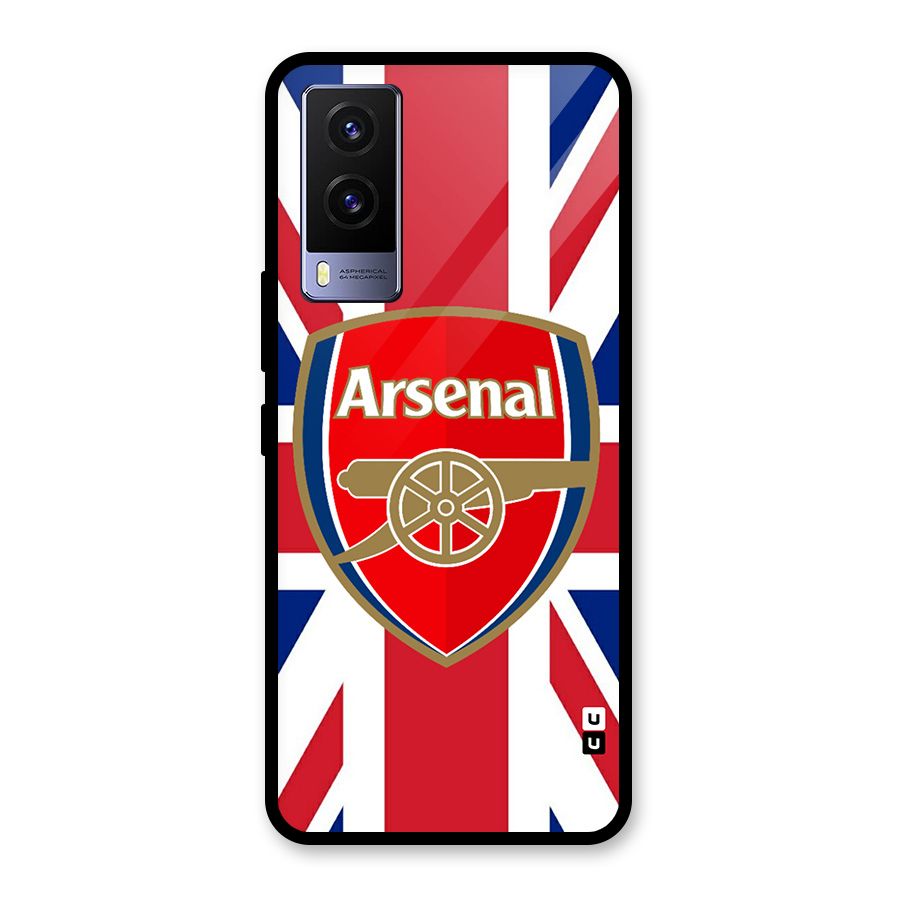 Arsenal Flag Glass Back Case for Vivo V21e 5G