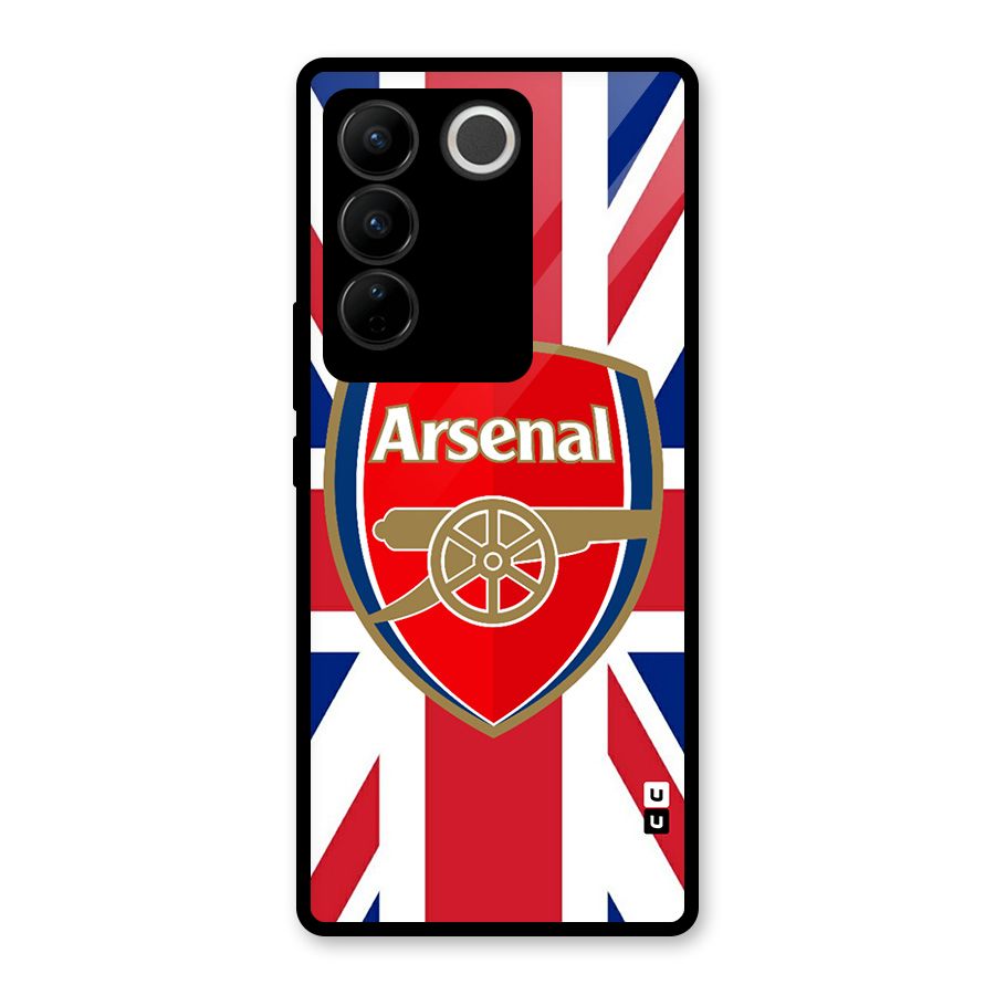 Arsenal Flag Glass Back Case for Vivo V27
