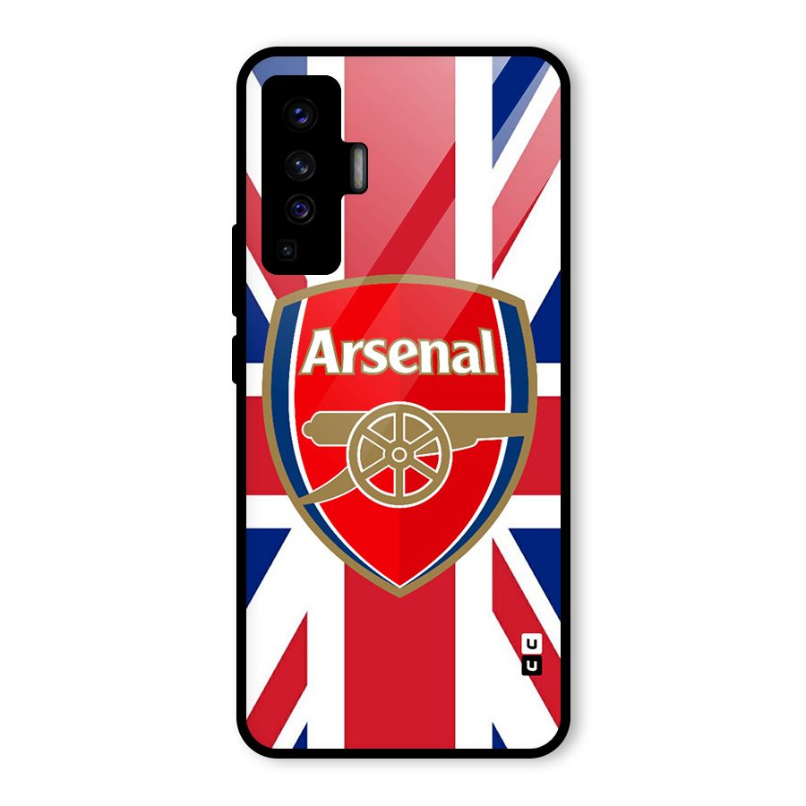 Arsenal Flag Glass Back Case for Vivo X50