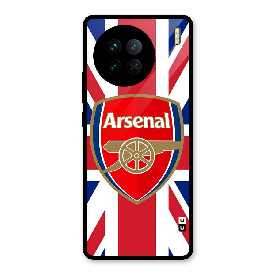 Arsenal Flag Glass Back Case for Vivo X90