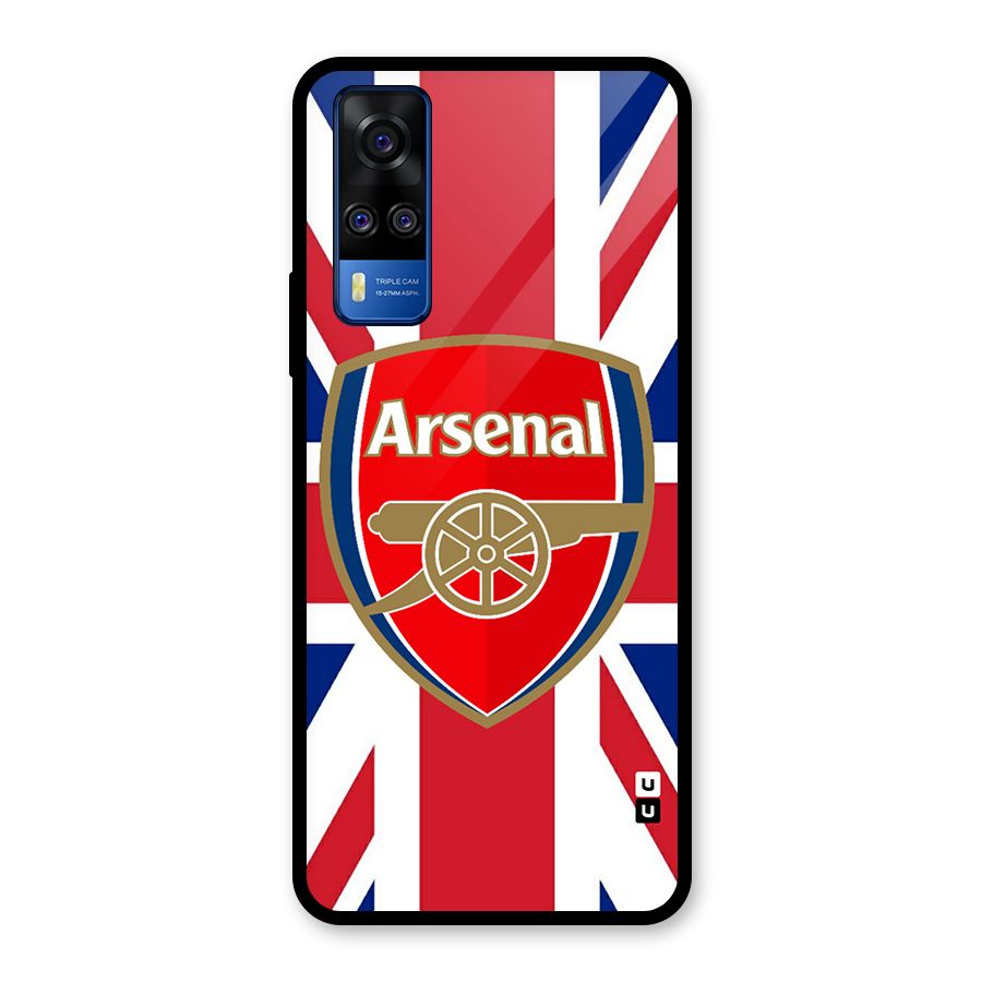 Arsenal Flag Glass Back Case for Vivo Y31