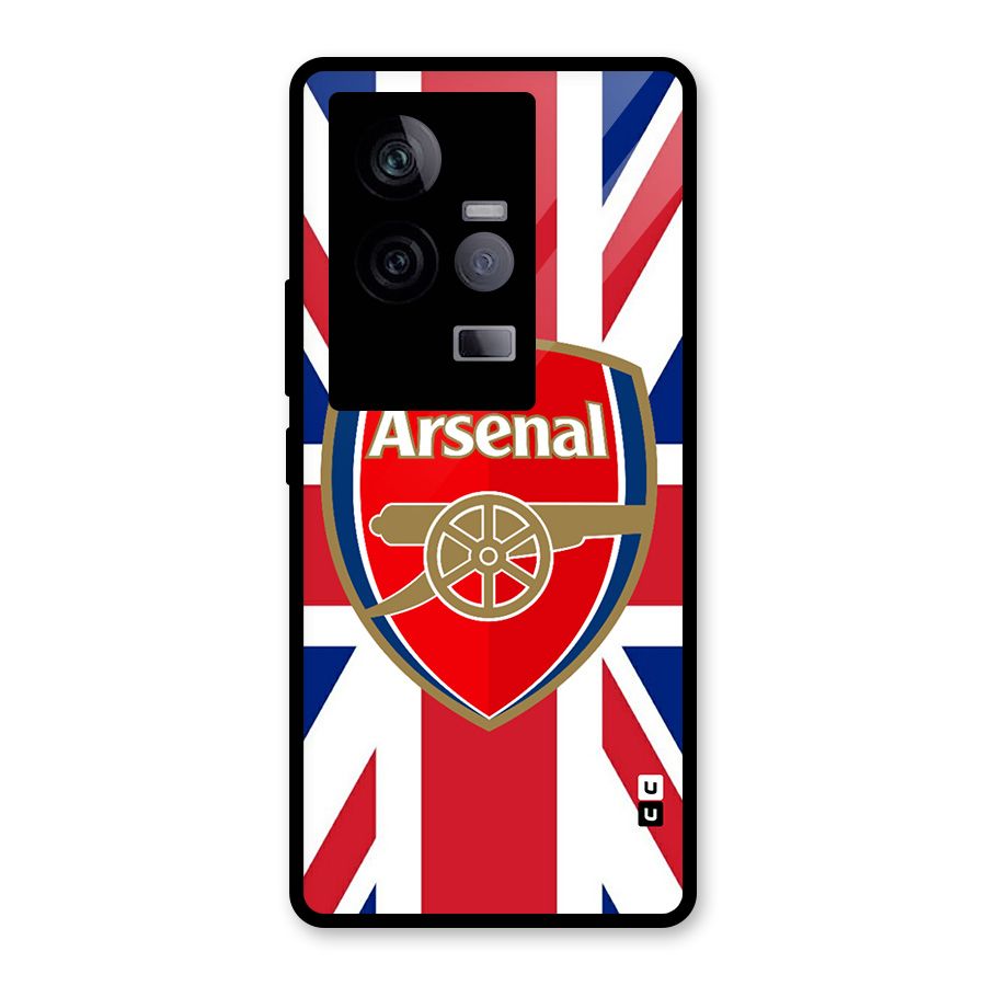 Arsenal Flag Glass Back Case for Vivo iQOO 11 5G