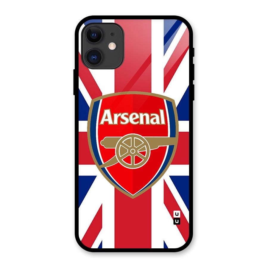 Arsenal Flag Glass Back Case for iPhone 11