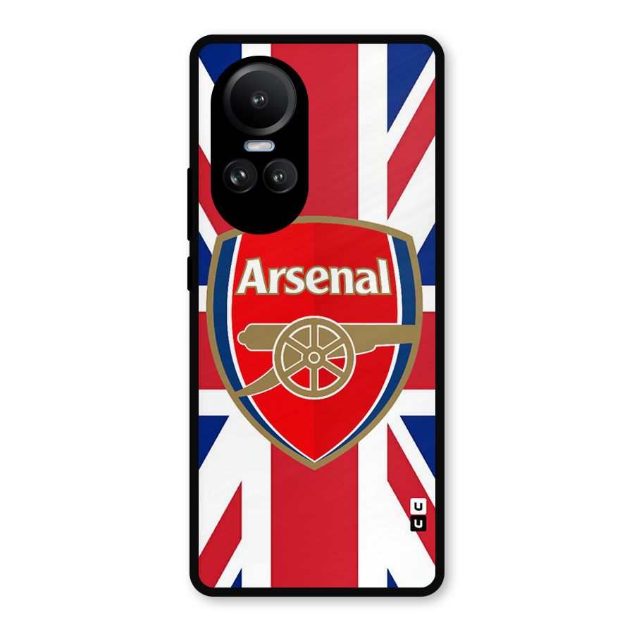 Arsenal Flag Metal Back Case for Oppo Reno10 Pro