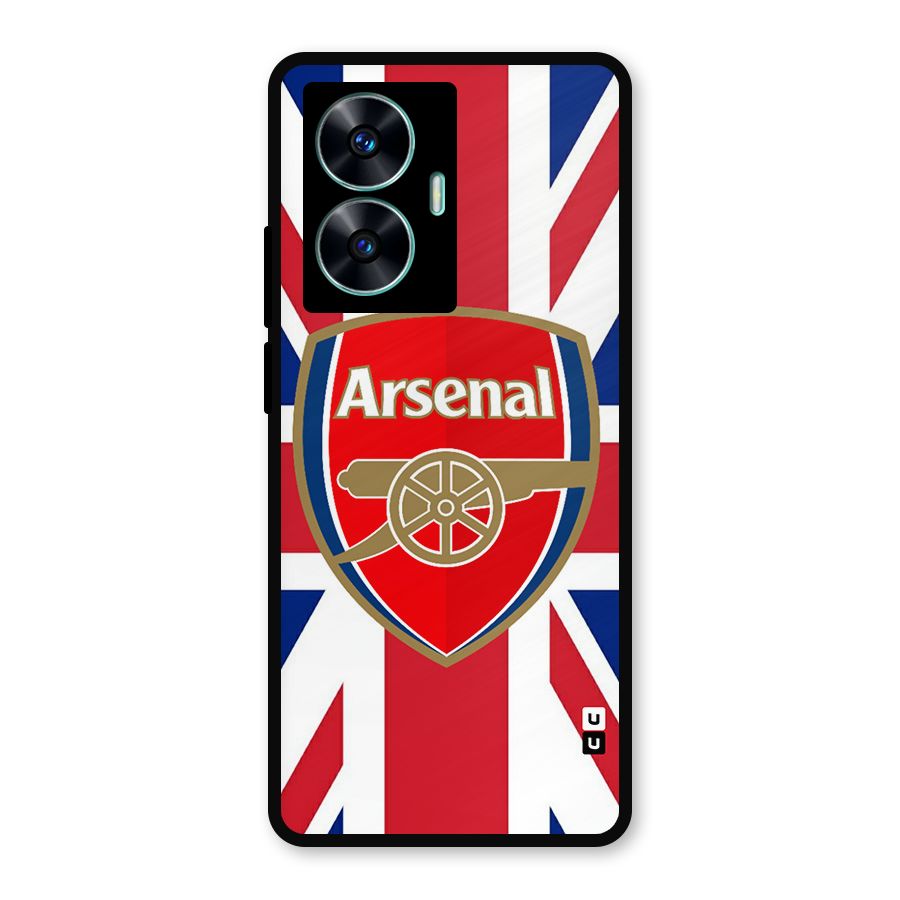 Arsenal Flag Metal Back Case for Realme Narzo N55