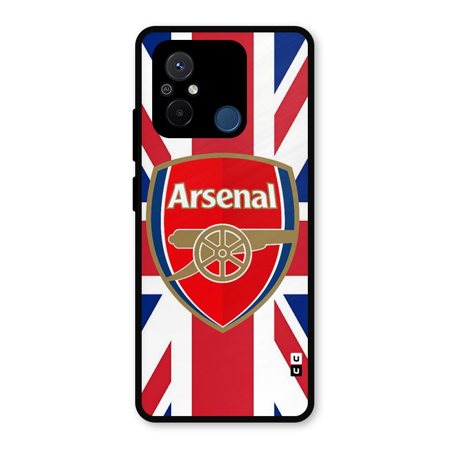 Arsenal Flag Metal Back Case for Redmi 12C
