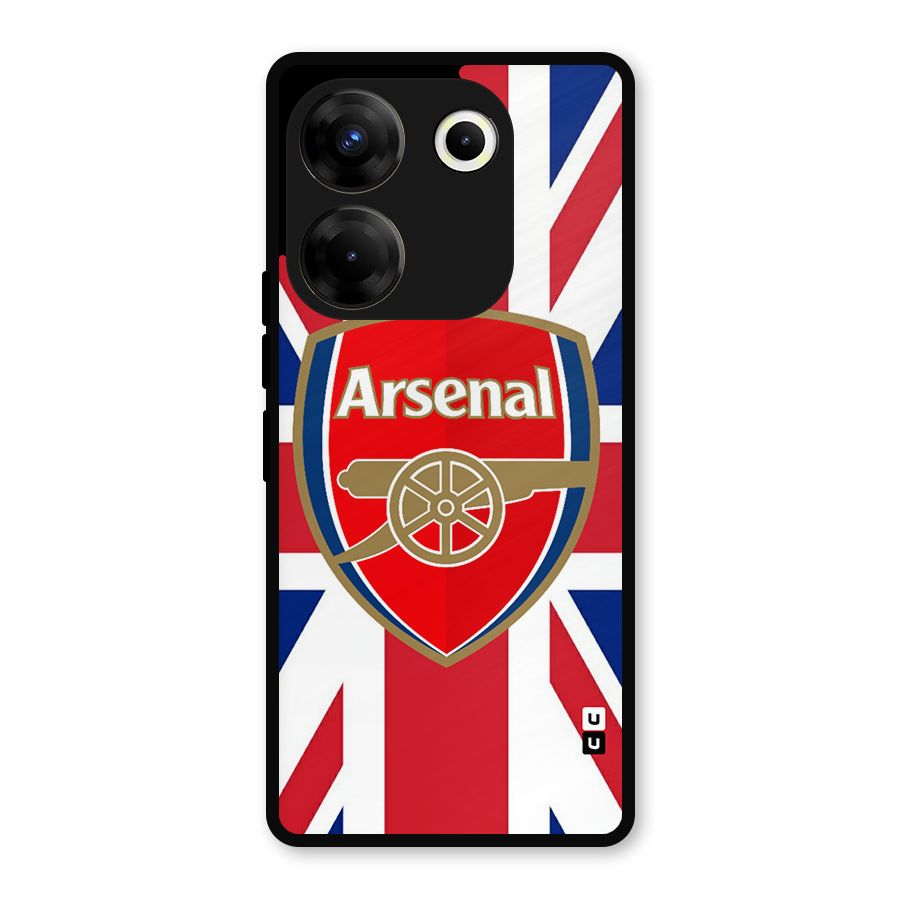 Arsenal Flag Metal Back Case for Tecno Camon 20 Pro