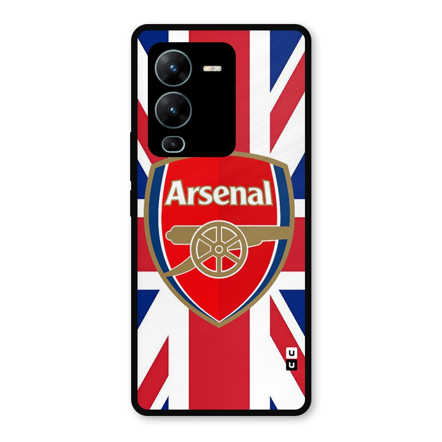Arsenal Flag Metal Back Case for Vivo V25 Pro