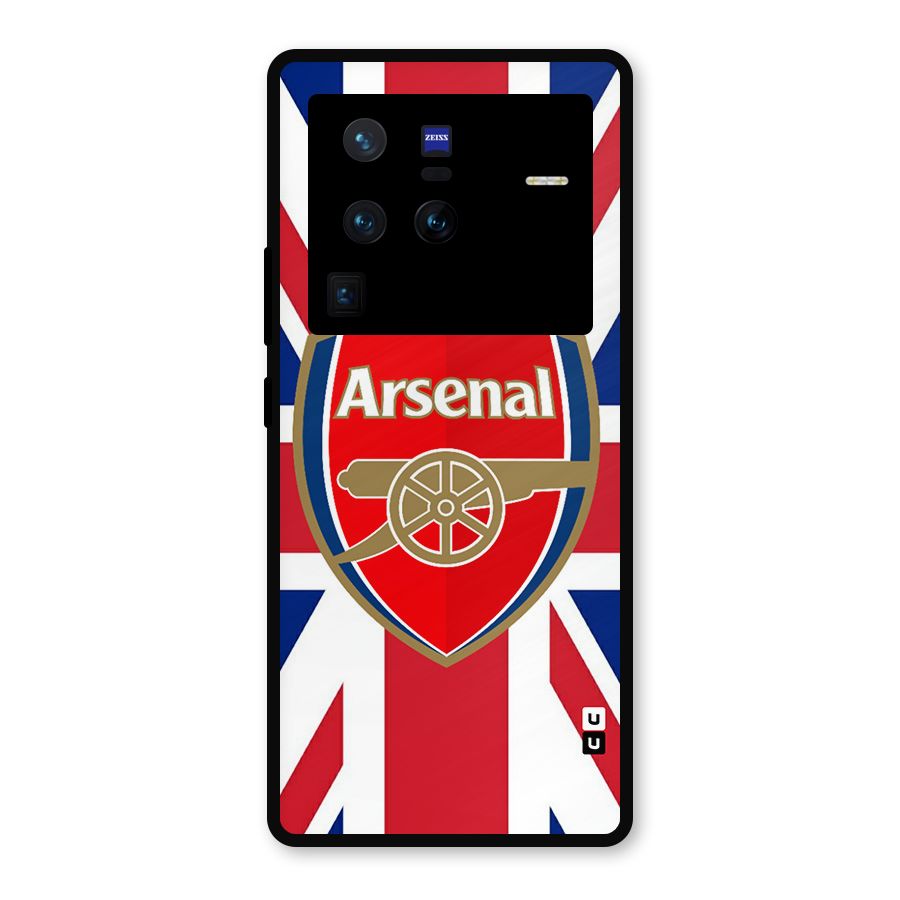 Arsenal Flag Metal Back Case for Vivo X80 Pro