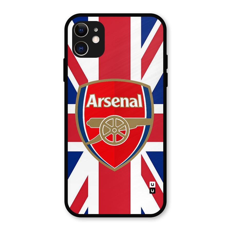 Arsenal Flag Metal Back Case for iPhone 11
