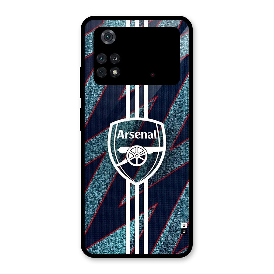 Arsenal Football Club Glass Back Case for Poco M4 Pro 4G
