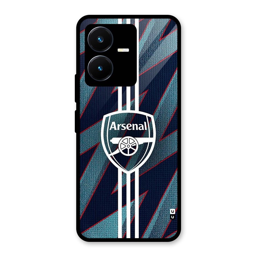 Arsenal Football Club Glass Back Case for Vivo Y22s