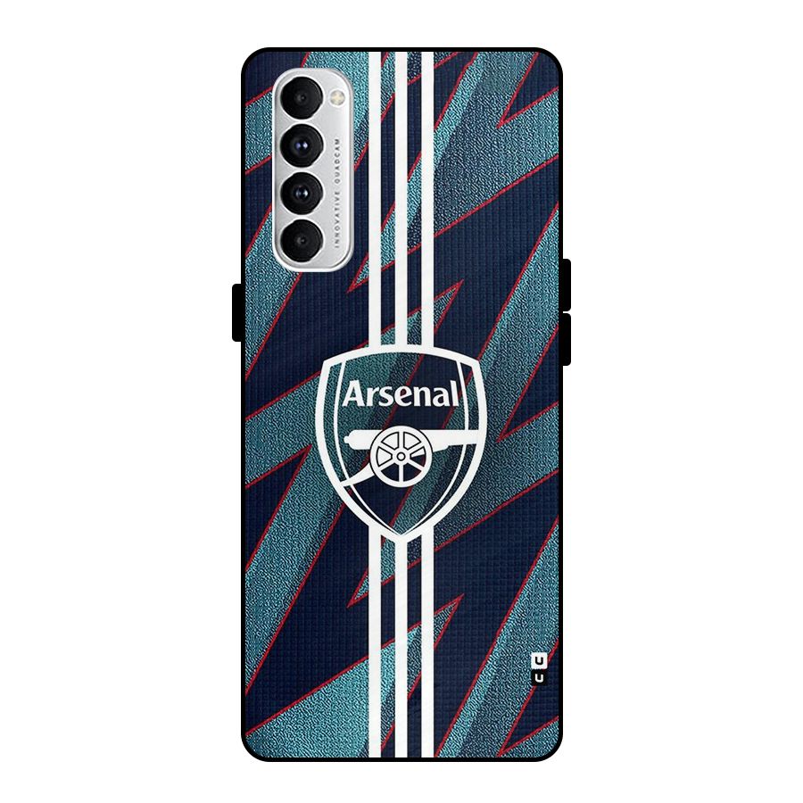 Arsenal Football Club Metal Back Case for Oppo Reno4 Pro
