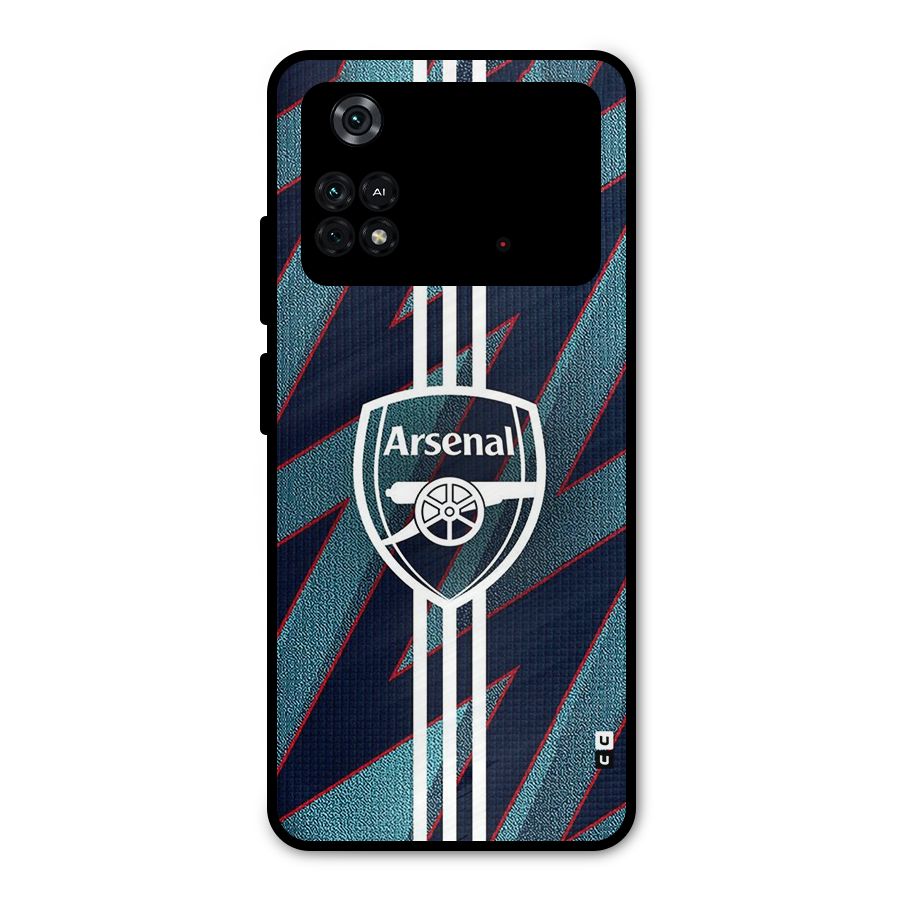 Arsenal Football Club Metal Back Case for Poco M4 Pro 4G