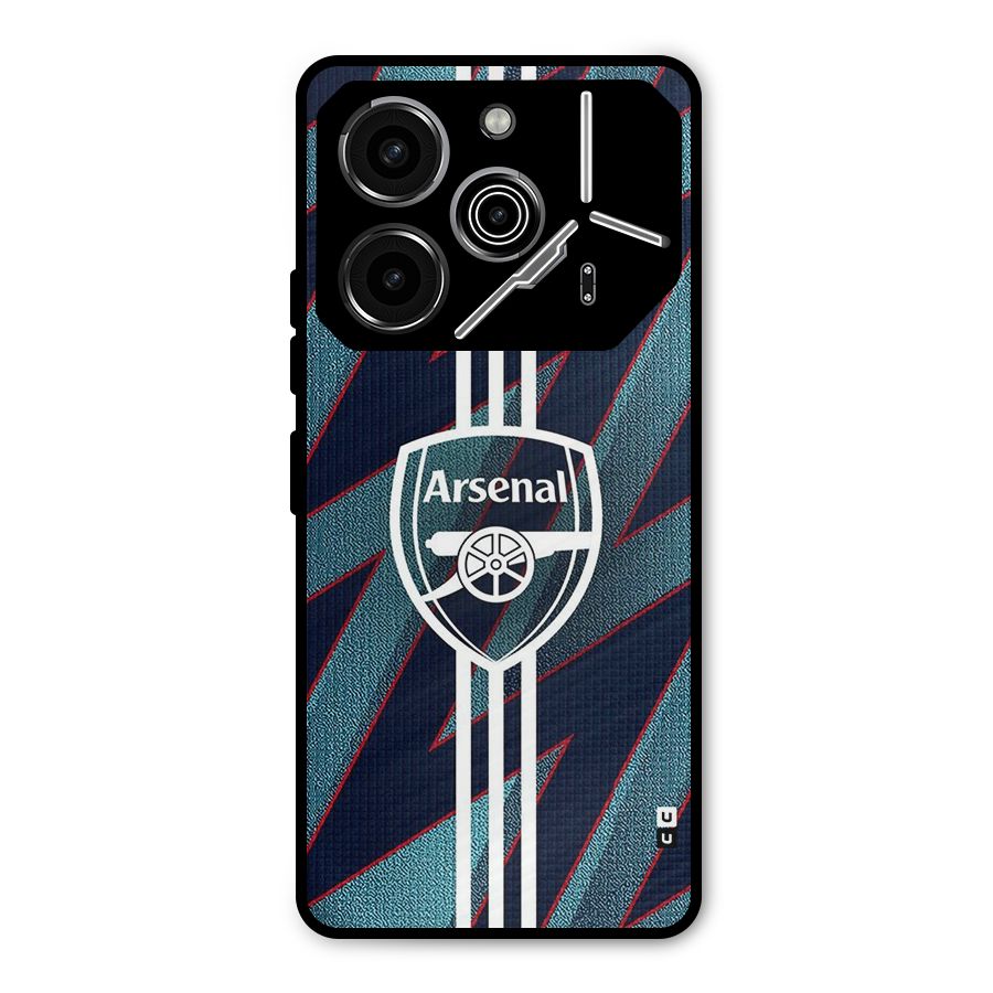 Arsenal Football Club Metal Back Case for Tecno Pova 6 Pro