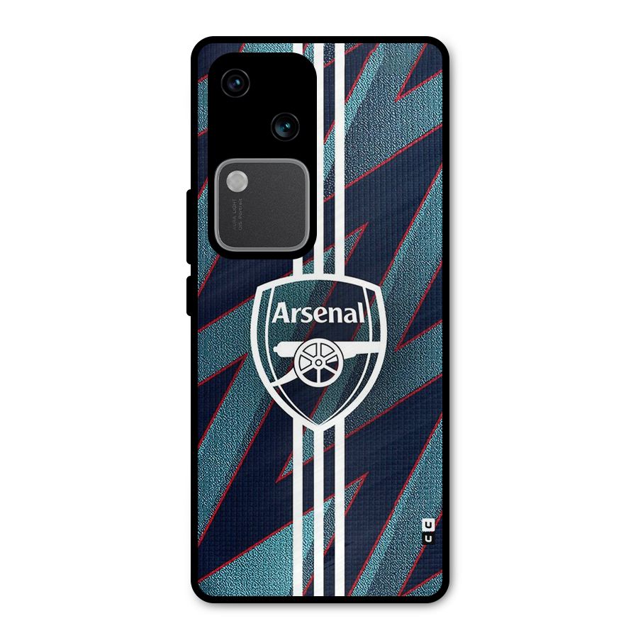 Arsenal Football Club Metal Back Case for Vivo V30 Pro