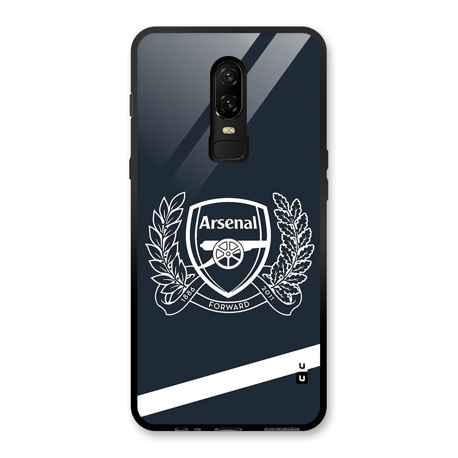 Arsenal Forward Glass Back Case for OnePlus 6