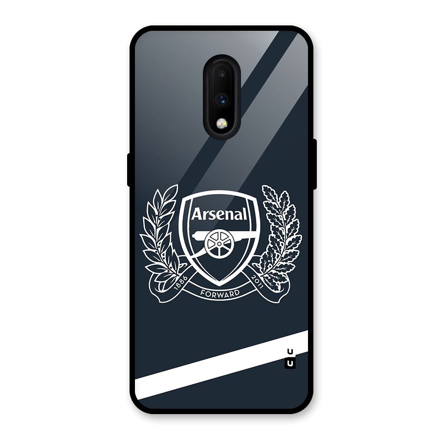Arsenal Forward Glass Back Case for OnePlus 7