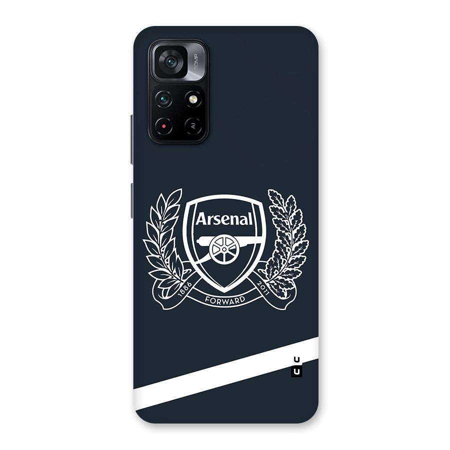 Arsenal Forward Glass Back Case for Poco M4 Pro 5G