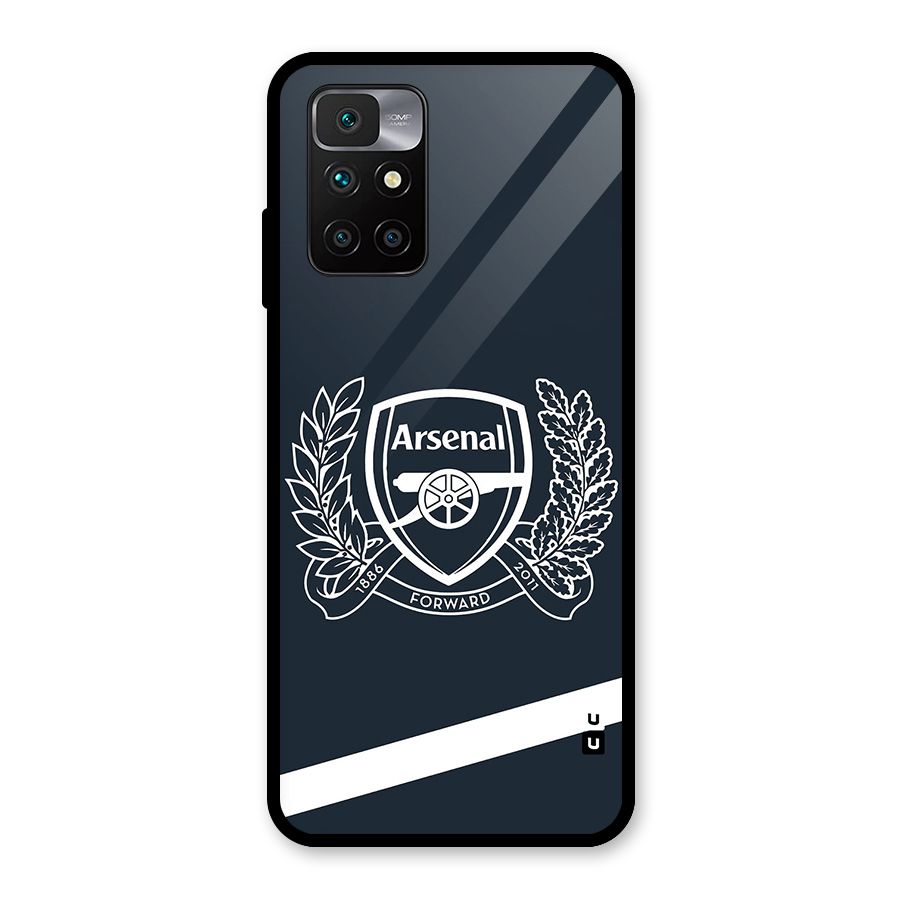 Arsenal Forward Glass Back Case for Redmi 10 Prime