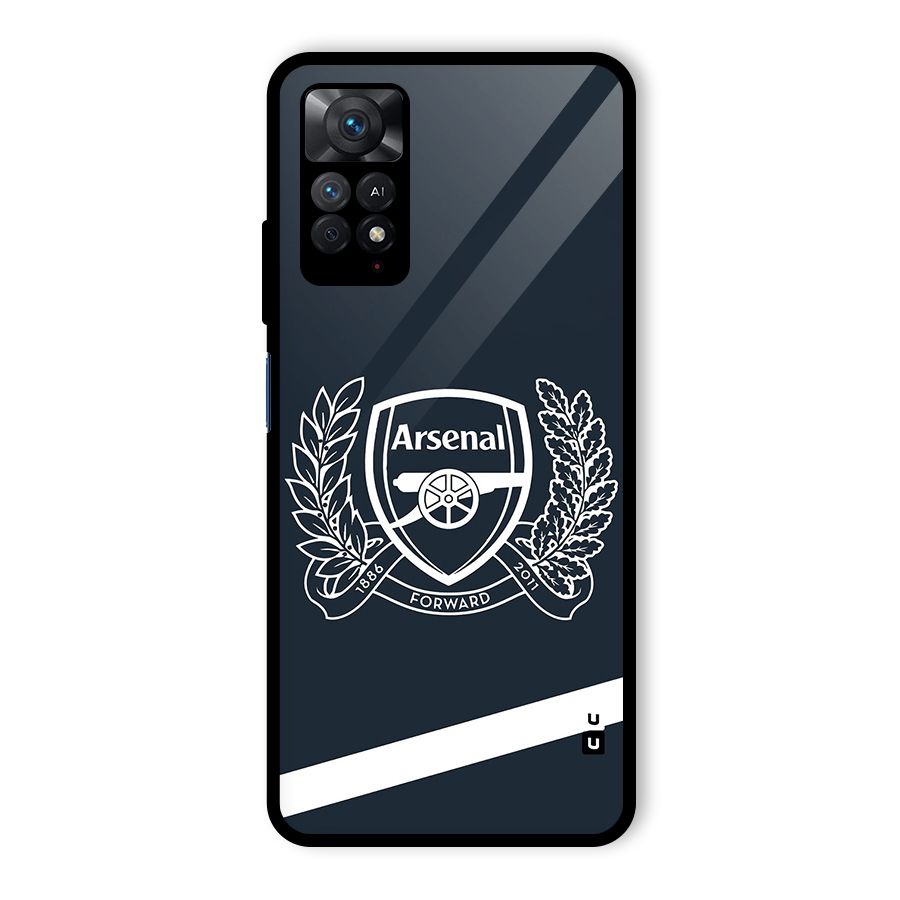Arsenal Forward Glass Back Case for Redmi Note 11 Pro