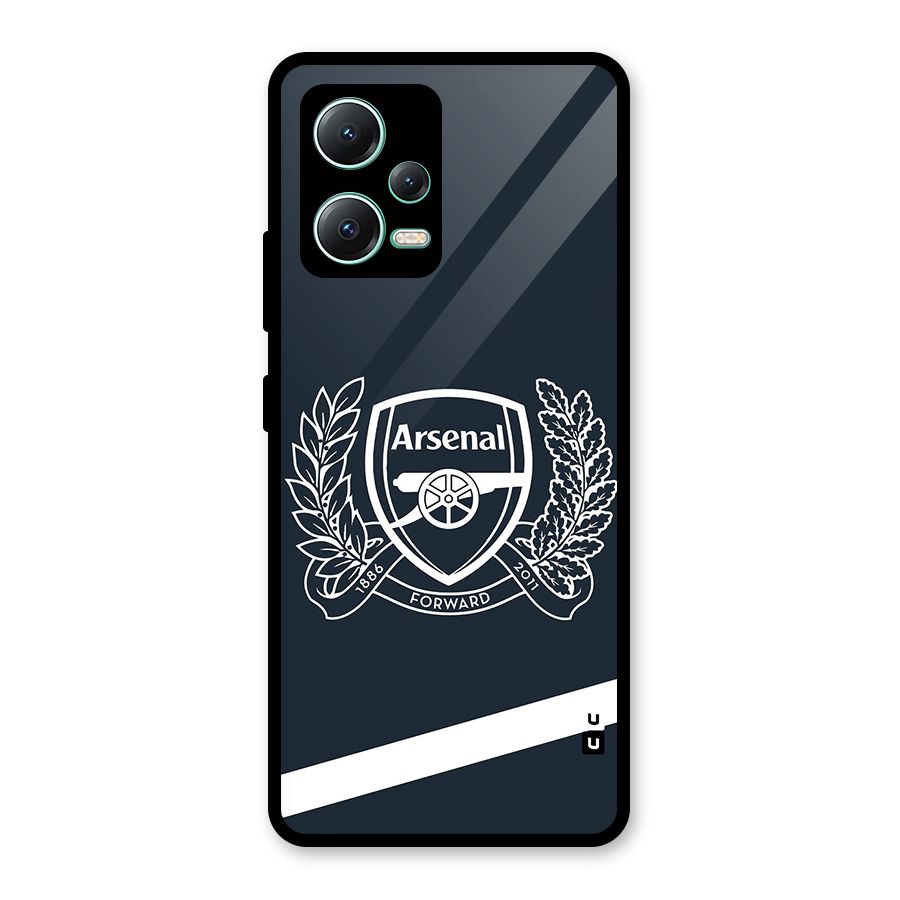 Arsenal Forward Glass Back Case for Redmi Note 12 5G