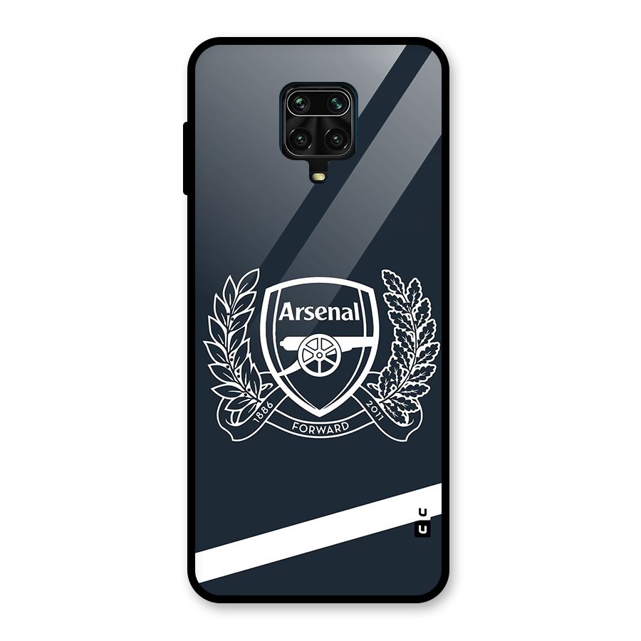 Arsenal Forward Glass Back Case for Redmi Note 9 Pro
