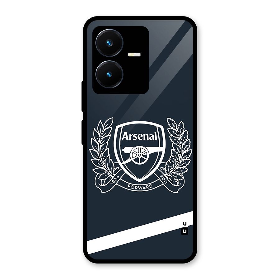 Arsenal Forward Glass Back Case for Vivo Y22s