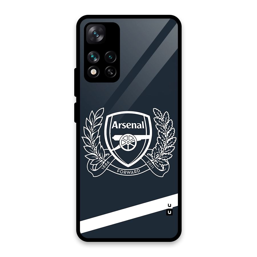 Arsenal Forward Glass Back Case for Xiaomi 11i HyperCharge 5G