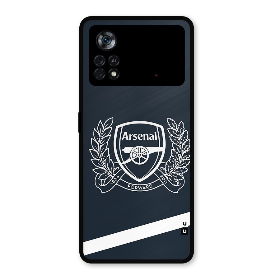 Arsenal Forward Metal Back Case for Poco X4 Pro 5G