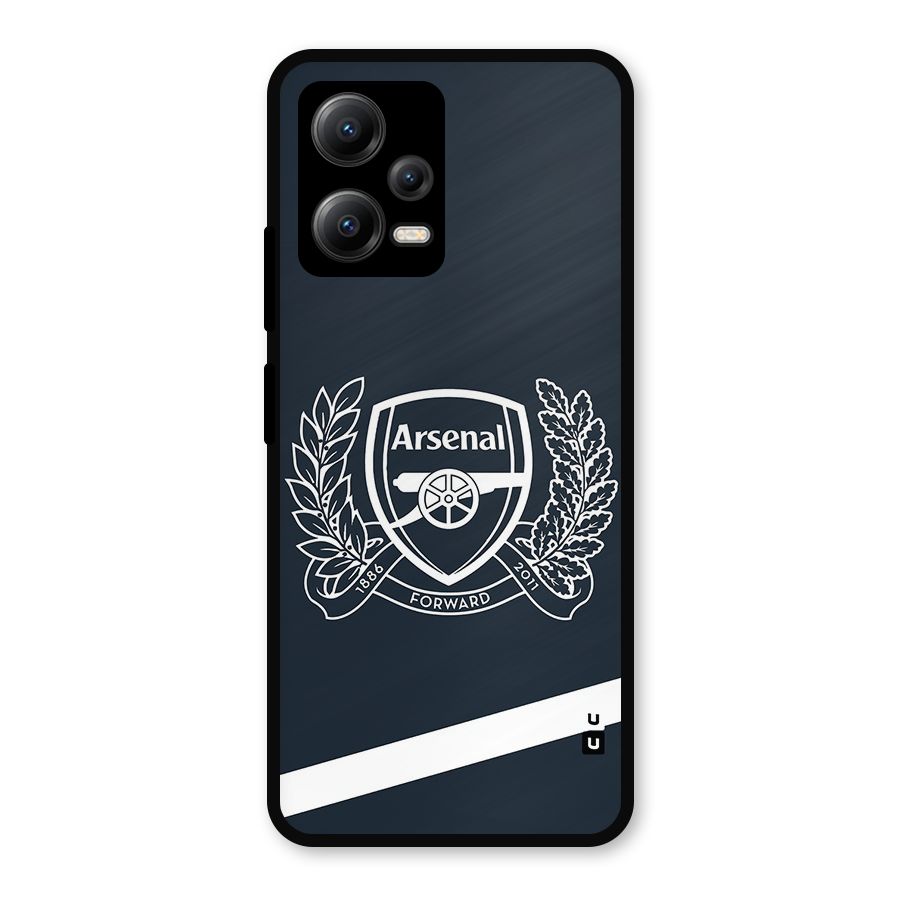 Arsenal Forward Metal Back Case for Redmi Note 12 5G