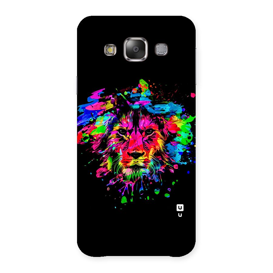 Artistic Lion Art Splash Back Case for Galaxy E7