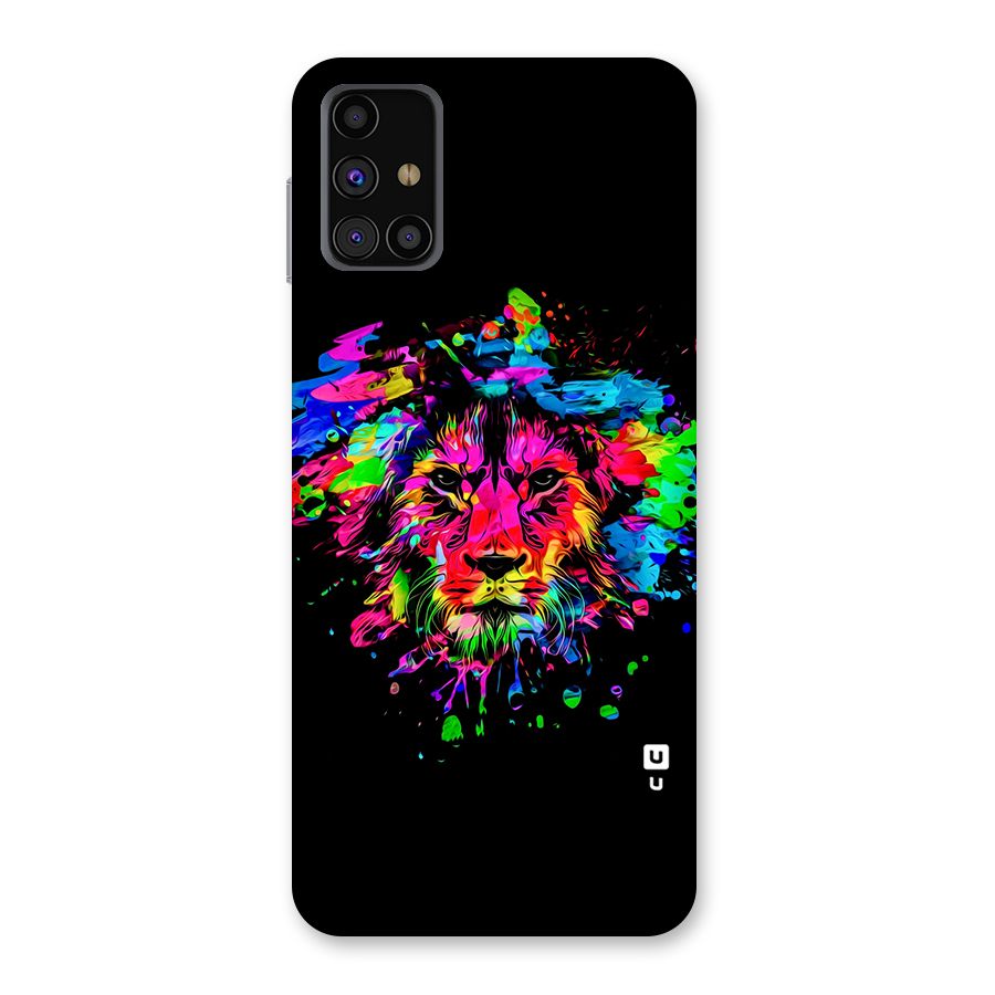Artistic Lion Art Splash Back Case for Galaxy M31s
