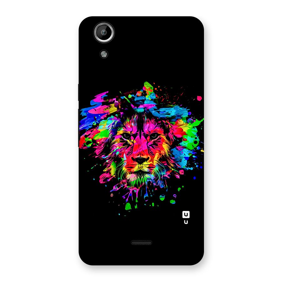 Artistic Lion Art Splash Back Case for Micromax Canvas Selfie Lens Q345
