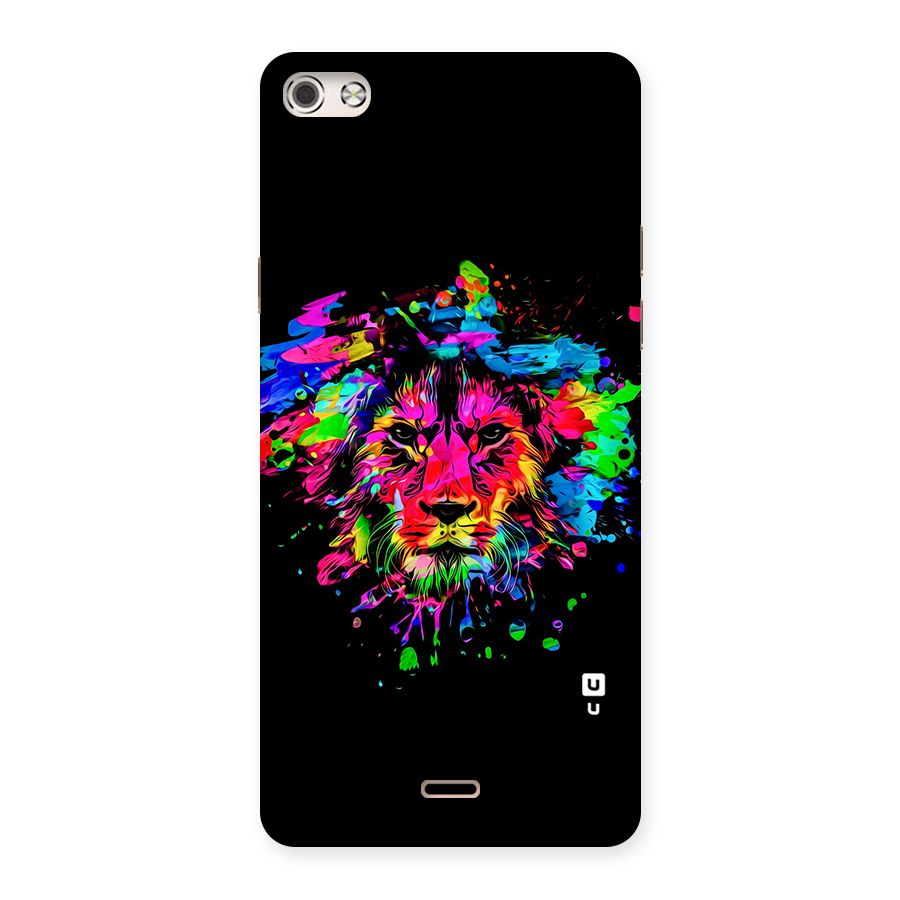 Artistic Lion Art Splash Back Case for Micromax Canvas Silver 5