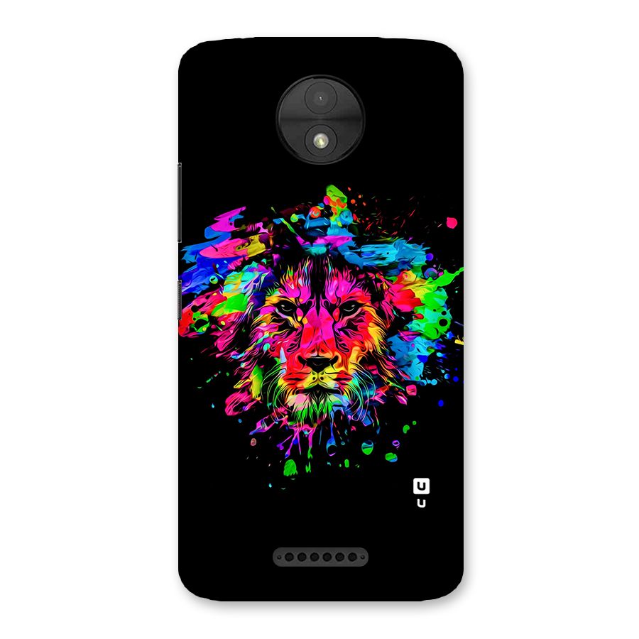 Artistic Lion Art Splash Back Case for Moto C