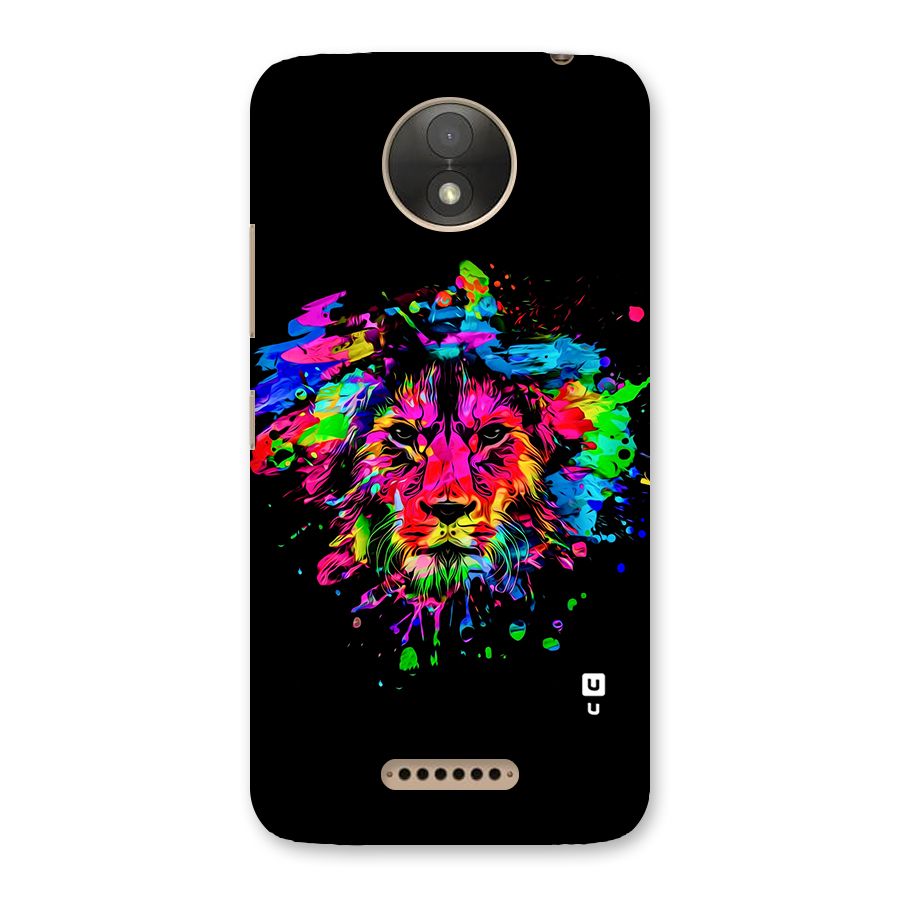 Artistic Lion Art Splash Back Case for Moto C Plus